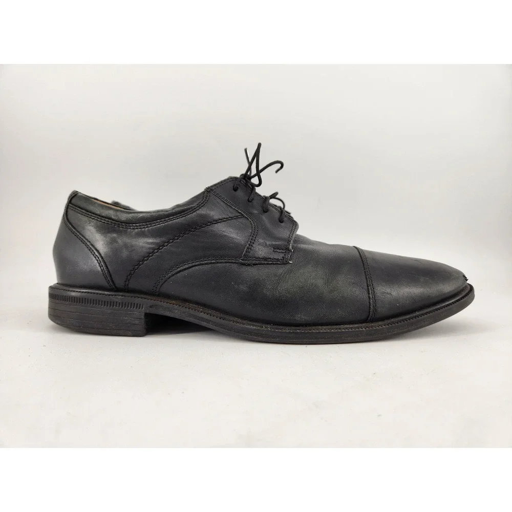 Florsheim Cap Toe Oxford Mens 9 D Black Leather Lace Up Dress Shoes 11704-001